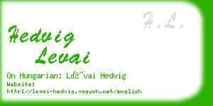 hedvig levai business card